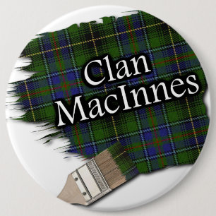 Badge Rond 15,2 Cm Clan MacInnes Peinture Tartan