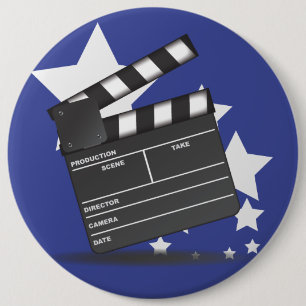 Badge Rond 15,2 Cm Clapperboard