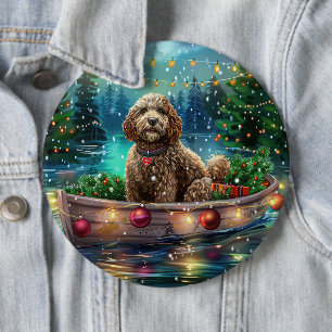 Badge Rond 15,2 Cm Cockapoo Christmas Festive Voyage