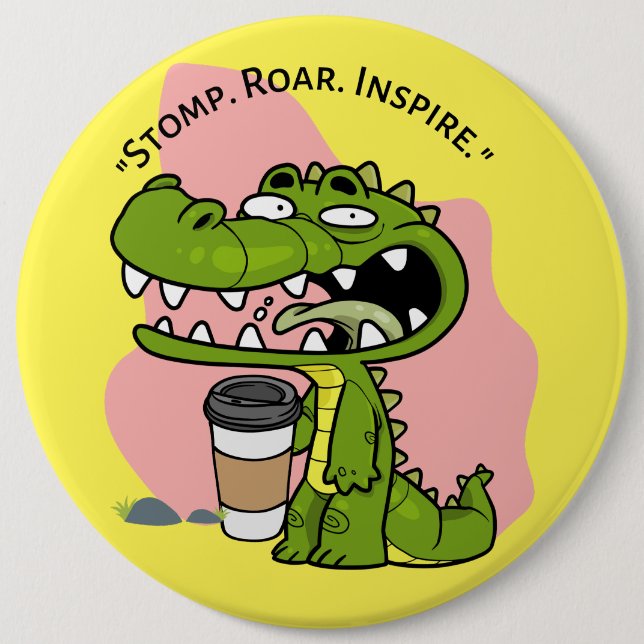 Badge Rond 15,2 Cm cocodrille (Devant)