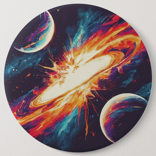 Badge Rond 15,2 Cm Collision galactique Gravity Logo Tee (Devant)