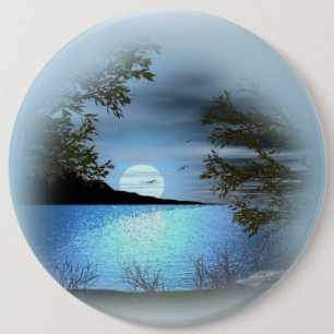 Badge Rond 15,2 Cm COLOSSAL Lake Beach, boutons Pins 6 pouces