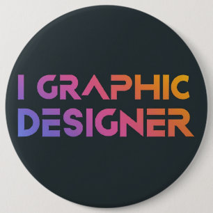 Badge Rond 15,2 Cm Concepteur graphique professionnel