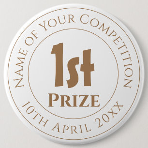 Badge Rond 15,2 Cm Concours 1er Prix Trophée