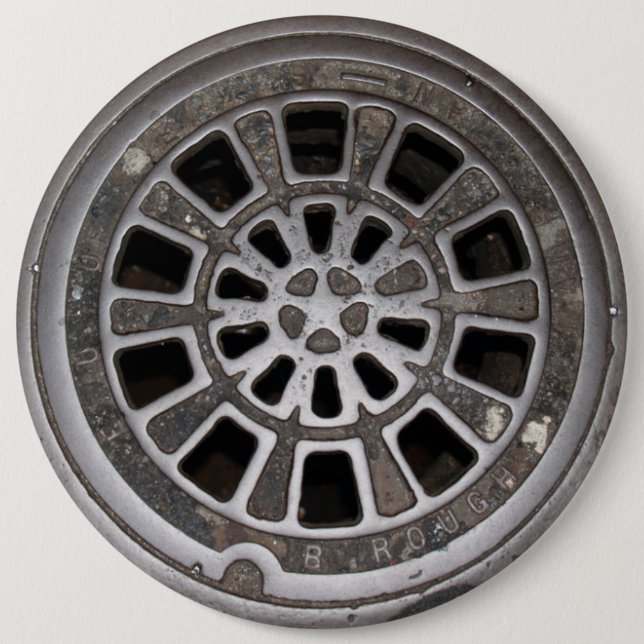 Badge Rond 15,2 Cm Couverture de trou d'homme (Devant)