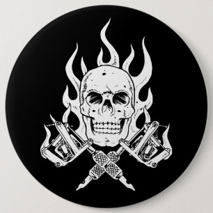 Badge Rond 15,2 Cm Crâne de tatouage