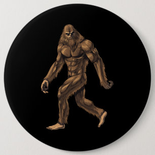 Badge Rond 15,2 Cm Créature Cryptid Bigfoot