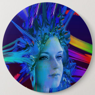Badge Rond 15,2 Cm Cristal spatial