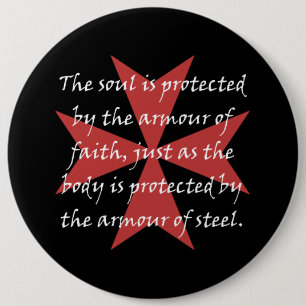 Badge Rond 15,2 Cm Croix de Templar