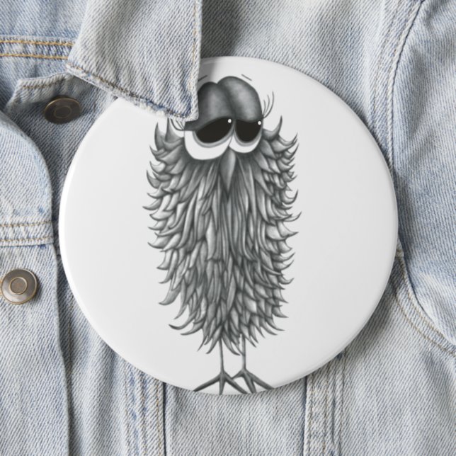 Badge Rond 15,2 Cm Cute Owl Ester (En situation)