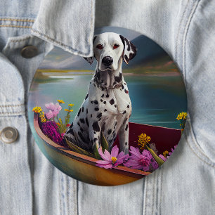 Badge Rond 15,2 Cm Dalmatien sur une pagaie : Une aventure panoramiqu