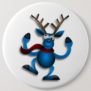 BADGE ROND 15,2 CM DANSER REINDEER