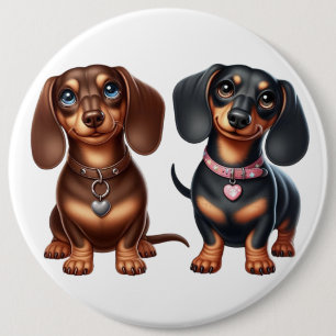 Badge Rond 15,2 Cm De mignons amis dachshund