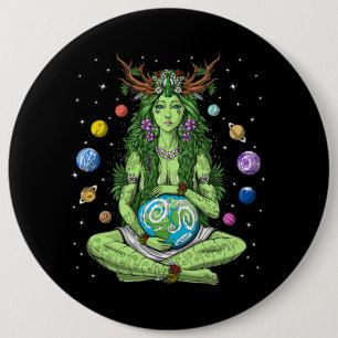 Badge Rond 15,2 Cm Déesse Gaia