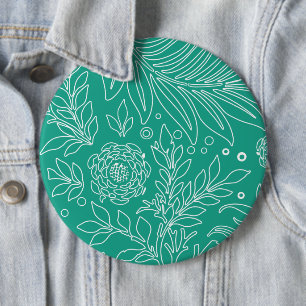 Badge Rond 15,2 Cm Design floral 34