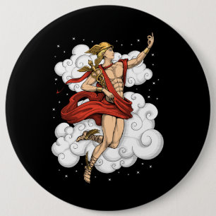Badge Rond 15,2 Cm Dieu grec Hermes