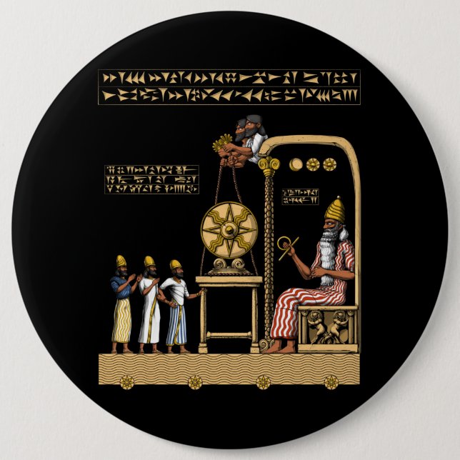 Badge Rond 15,2 Cm Dieux Anunnaki (Devant)