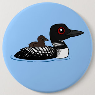 Badge Rond 15,2 Cm Dingue avec le poussin