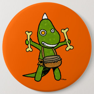Badge Rond 15,2 Cm Dino fou
