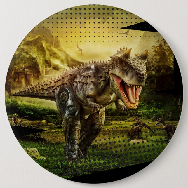 Badge Rond 15,2 Cm dinosaure (Devant)