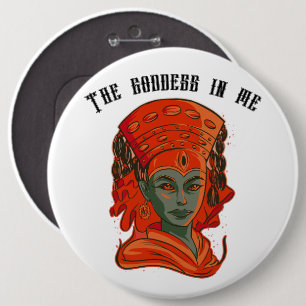 Badge Rond 15,2 Cm Donner du pouvoir à la déesse Art spirituel Force 