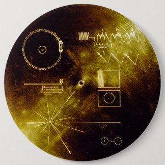 Badge Rond 15,2 Cm Dossier d'or du Voyager