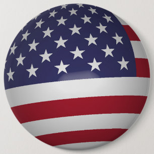 BADGE ROND 15,2 CM DRAPEAU AMÉRICAIN