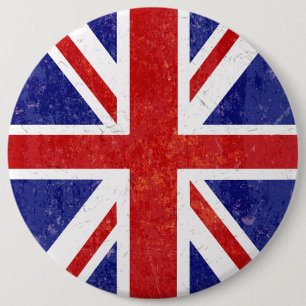 Badge Rond 15,2 Cm Drapeau britannique rétro