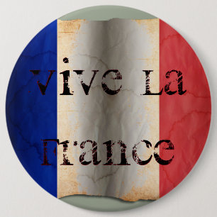 Badge Rond 15,2 Cm Drapeau de la France