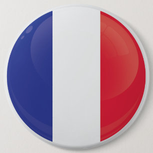 Badge Rond 15,2 Cm Drapeau rond de la France