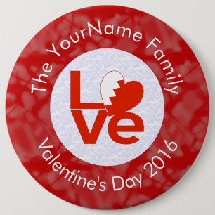 Badge Rond 15,2 Cm Drapeau rouge bahreïni LOVE personnalisé