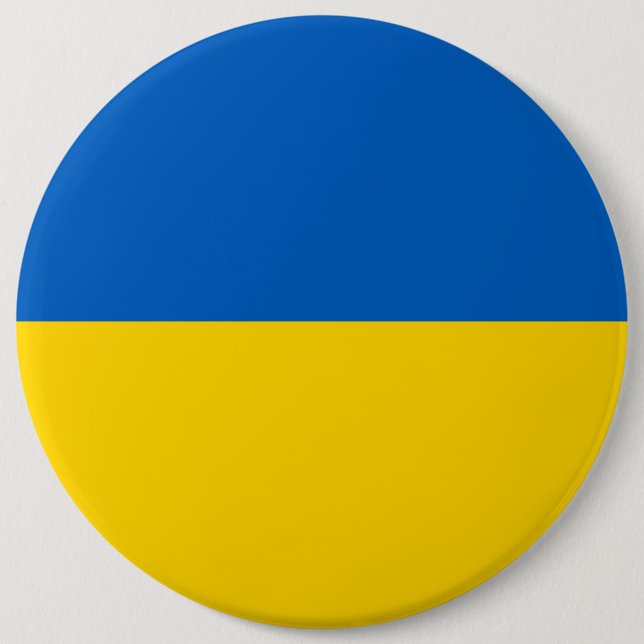Badge Rond 15,2 Cm Drapeau Ukraine (Devant)