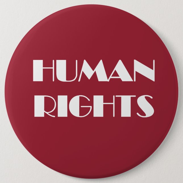 BADGE ROND 15,2 CM DROITS DE L'HOMME (Devant)