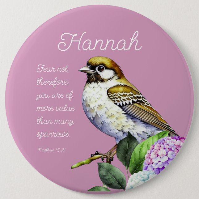 Badge Rond 15,2 Cm Écriture Matthieu 10:31 (Devant)