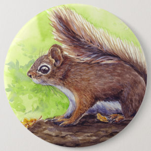 Badge Rond 15,2 Cm Écureuil