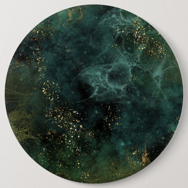 Badge Rond 15,2 Cm Élégant émeraude profonde (Devant)