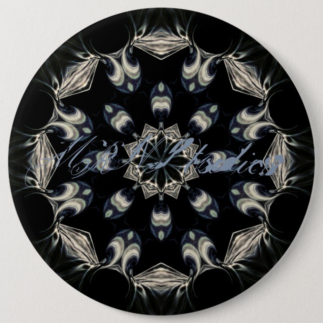 Badge Rond 15,2 Cm Elégant Mandala (Devant)