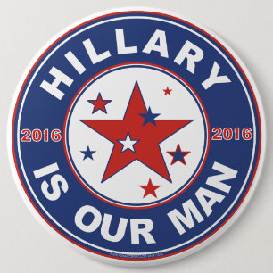 Badge Rond 15,2 Cm Éléphant d'extra large de bouton de Hillary