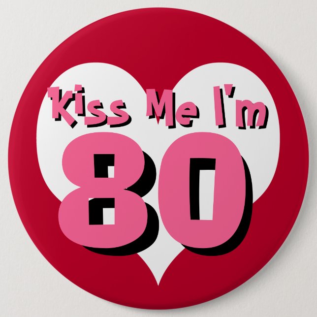 Badge Rond 15,2 Cm Embrassez-moi bouton (Devant)