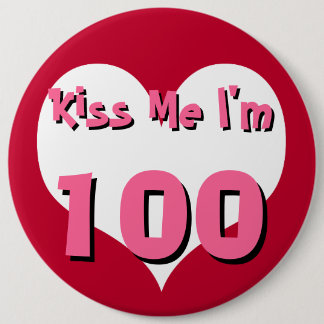 Badge Rond 15,2 Cm Embrassez-moi le bouton - 100