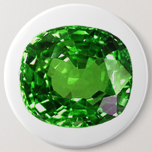 Badge Rond 15,2 Cm Emerald Gemstone, vert (Devant)