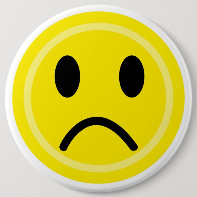 Badge Rond 15,2 Cm Émotion triste (Devant)