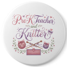 Enseignant de maternelle et boutonneuse à épingler