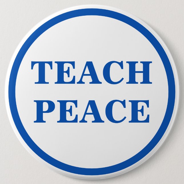 Badge Rond 15,2 Cm Enseigner la paix, bouton (Devant)