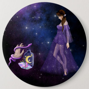 Badge Rond 15,2 Cm Esoteric Witchcraft Magick Purple Cadeau Pour Sorc