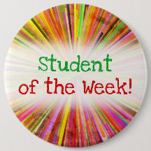 "Étudiant coloré de la semaine !" Bouton