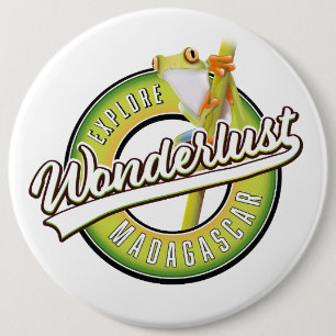 Badge Rond 15,2 Cm Explorer Madagascar avec un esprit d'aventure
