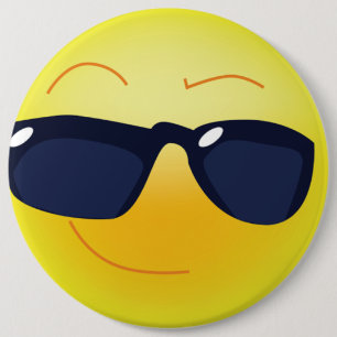 BADGE ROND 15,2 CM FACE COOL