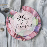 Fête d'anniversaire 90 ans Floral Vintage
