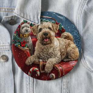 Badge Rond 15,2 Cm Fête de Noël des chiens errants